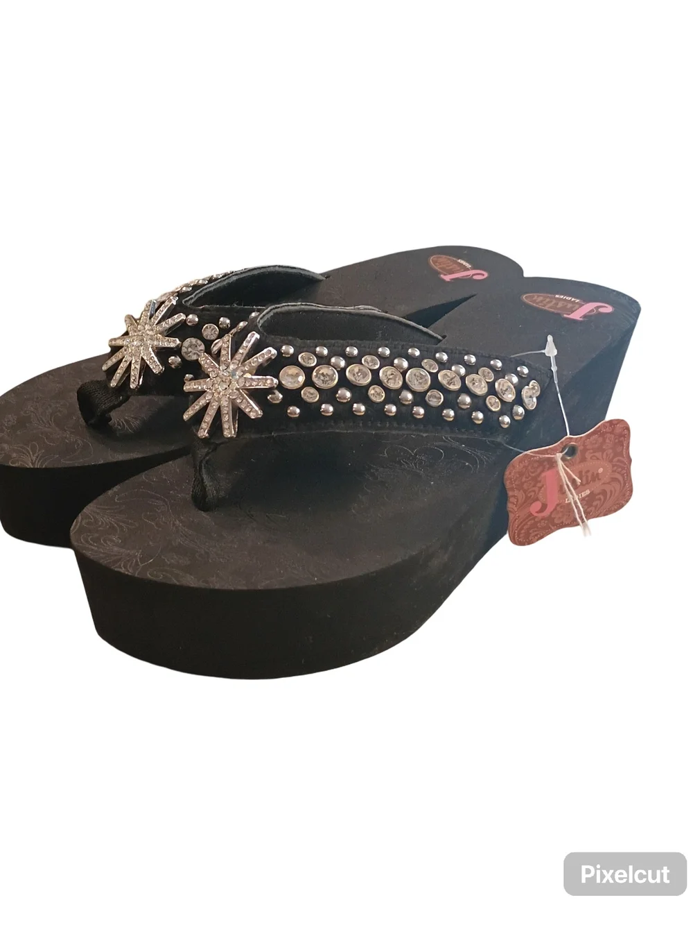 Justin Boots black wedge